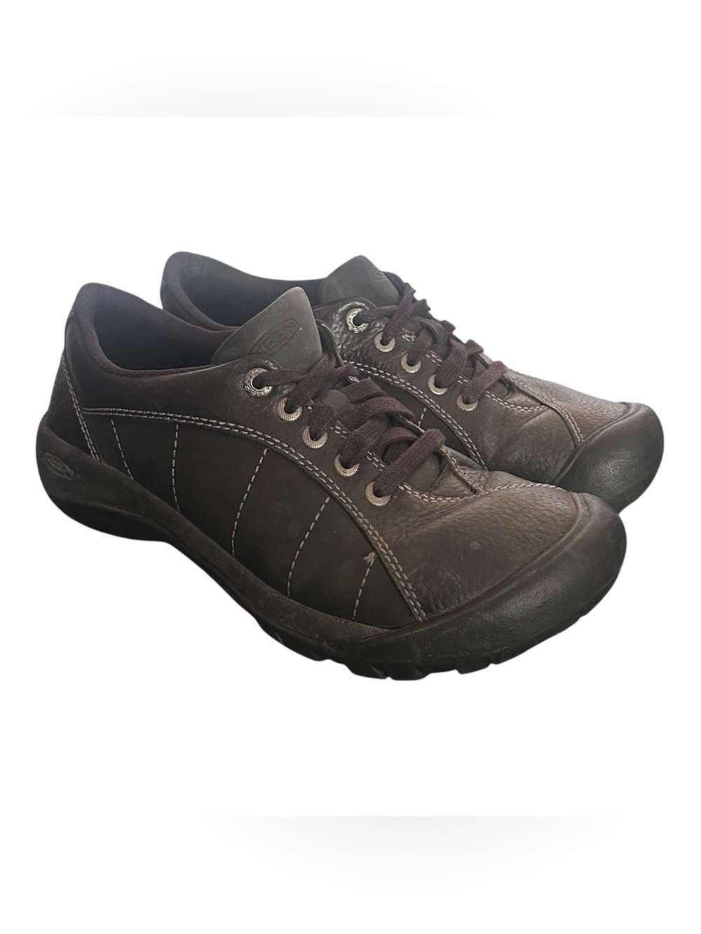 KEEN Womens Presidio Leather Lace Up Shoes Black Size 8